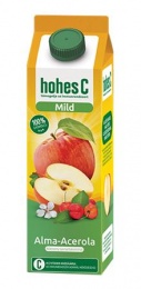 Gyümölcslé, 100%, 1l, HOHES C "Mild", alma-acerola