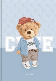 Jegyzetfüzet, A4, kockás, 80 lap, keményfedeles, SHKOLYARYK "Cute"